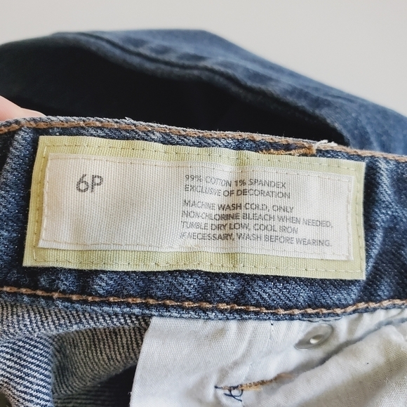 7160 * Ann Taylor Loft Slim Boot Jeans Dark Wash Denim Size 6P - Picture 4 of 13